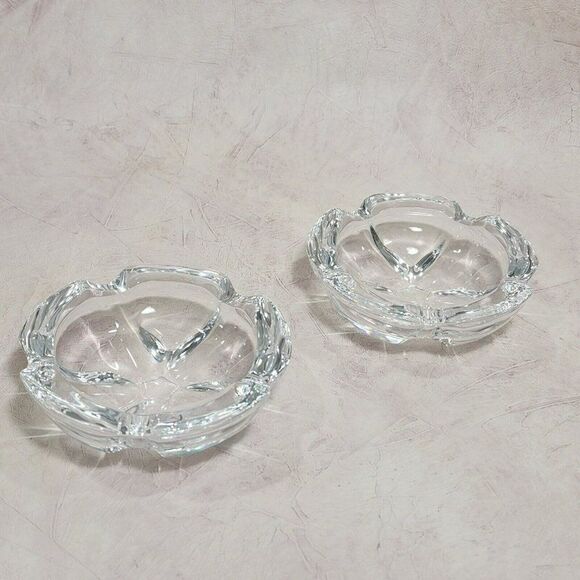 2 - Cristal d'Arques 4.25" Genuine Lead Crystal Glass Ashtray - Picture 2 of 11